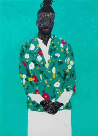 Amoako Boafo | Self - Portrait - Floral Jacket, 2023